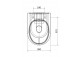 Wall-hung wc WC Omnires Tampa, 52x36cm, bezkołnierzowa, with soft-close WC seat, white shine