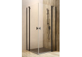 Shower cabin Radaway Nes 8 Black KDD II 90, part left, 900x2000mm, profil black