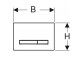 Flush button uruchamiający Geberit Sigma50, przedni, uniwersalny, flush plates black chrome