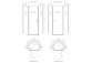 Door shower Radaway Nes Black KDS II 120, right, 1200x2000mm, profil black