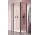 Shower cabin symmetric Radaway Nes Black PTD 90x90cm, door two-piece, glass transparent, profil black