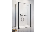 Door shower Radaway Nes 8 Black DWD+2S 120, saloon type, 1200x2000mm, glass transparent, profil black