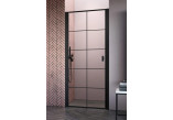 Door shower for recess installation Radaway Nes 8 Black DWJ I 80 Factory, left, glass transparent, 800x2000mm, black profil