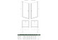 Front for shower cabin Radaway Nes 8 Black KDS I 140, door left, glass transparent, 1400x2000mm, black profil