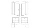 Door shower Radaway Nes KDS II 120, left, 1200x2000mm, silver profil