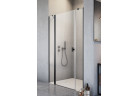 Door shower for recess installation Radaway Nes Black DWJS 130, left, 1300x2000mm, glass transparent, profil black