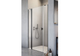 Door shower for recess installation Radaway Nes 8 Black DWJS 140, left, 1400x2000mm, glass transparent, profil black