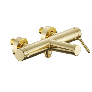 Bath tap Excellent Pi, wall mounted, 2 wyjścia wody, spout 158mm, gold