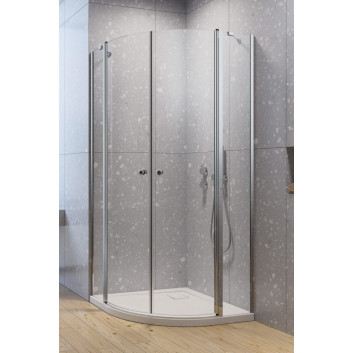 Quadrant shower enclosure Radaway Eos PDD I, 80x80cm, glass transparent, profil chrome