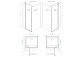 Shower cabin Radaway Eos KDJ I, right, 100x100cm, glass transparent, profil chrome