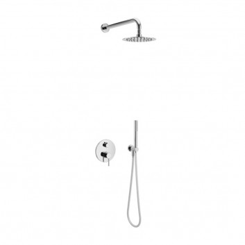 Set prysznicowo-wannowy Excellent Glad, concealed, 2 wyjścia wody, overhead shower slim 200x200mm, chrome