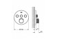 Concealed mixer Grohe Grohtherm SmartControl thermostatic 3-receivers wody chrome- sanitbuy.pl