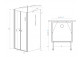 Door cabins prysznicowej Radaway Eos DWD+S, 80cm, saloon type, glass transparent, profil chrome