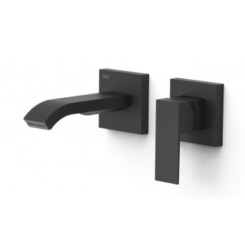 Washbasin faucet Tres Caudro Exclusive, concealed, spout 240mm, black mat