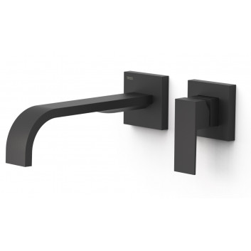 Washbasin faucet Tres Caudro Exclusive, concealed, spout 240mm, black mat