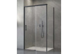 Front for shower cabin Radaway Idea Black KDS 120, door left, glass transparent, 1200x2005mm, profil black