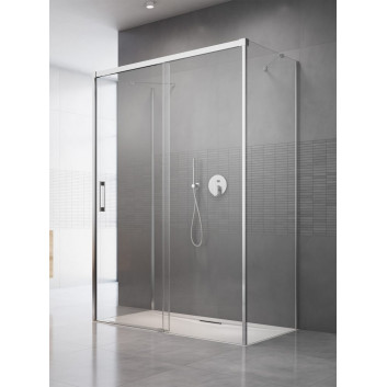 Front for shower cabin Radaway Idea Black KDS 160, door right, glass transparent, 1600x2005mm, profil black