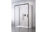 Front for shower cabin Radaway Idea Black KDJ+S 110, left, sliding, glass transparent, 1100x2005mm, profil black