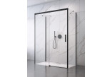 Front for shower cabin Radaway Idea Black KDJ+S 120, left, sliding, glass transparent, 1200x2005mm, profil black