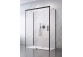 Front for shower cabin Radaway Idea Black KDS 160, door right, glass transparent, 1600x2005mm, profil black