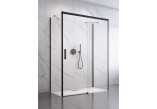 Front for shower cabin Radaway Idea Black KDJ+S 110, right, sliding, glass transparent, 1100x2005mm, profil black