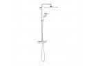 Shower system Grohe Rainshower SmartActive 310, wall mounted, mixer thermostatic, 2 wyjścia wody, overhead shower square, chrome