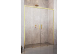 Door shower for recess installation Radaway Idea Gold DWJ, right, 160cm, sliding, glass transparent, profil gold