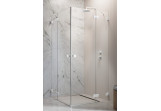 Part left cabins Radaway Essenza Pro White KDD, 900x2000mm, glass transparent, white profile