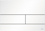 Flushing plate TECEsquare II, dwudzielny, metalowy, white matt
