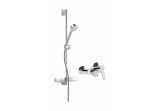 Mixer shower Oras Saga, wall mounted, single lever, with shower set Apollo, chrome