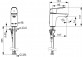 Bidet mixer Oras Saga, standing, height 136mm, spout 106mm, korek automatyczny, chrome