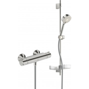 Thermostatic mixer shower Oras Nova, wall mounted, with shower set, chrome