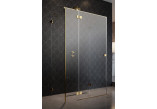 Front for shower cabin Radaway Idea Black KDJ+S 160, right, sliding, glass transparent, 1600x2005mm, profil black