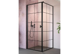 Door shower Radaway Nes 8 Black KDJ I Factory 80, left, black wzór, 800x2000mm