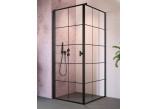 Door shower Radaway Nes 8 Black KDJ I Factory 100, left, black wzór, 1000x2000mm