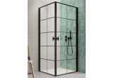 Shower cabin Radaway Nes 8 Black KDD I Factory, black wzór, part left, 900x2000mm