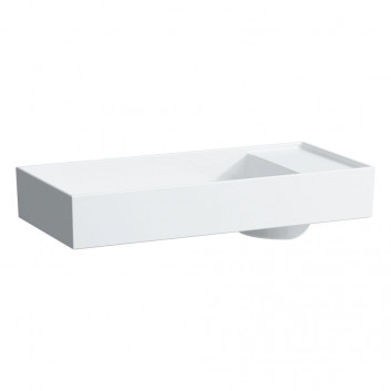 Countertop washbasin Laufen Kartell by Laufen, 75x35cm, ukryty drain, without overflow, without tap hole, white mat