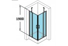 Cabin wejście Narożne Huppe Classics 90x90 cm, wys. 190 cm, silver poler, transparent glass Anti-Plaque 