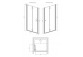 Door shower for recess installation Radaway Eos DWJS 140, left, 1400x1950mm, profil chrome