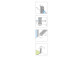 Door shower for recess installation Radaway Eos DWJS 140, left, 1400x1950mm, profil chrome