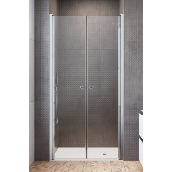 Door shower for recess installation Radaway Eos DWB 80, left, 800x1970mm, folding, profil chrome