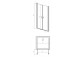 Door shower for recess installation Radaway Eos DWB 80, left, 800x1970mm, folding, profil chrome
