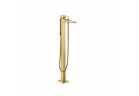 Single lever Bath tap Hansgrohe Metropol, for installation in the floor, holder single arm, gold optyczny polerowany