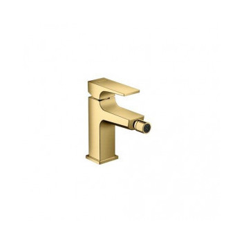 Hansgrohe Metropol bidet mixer z kpl. odpływowym Push-Open, holder single arm, gold optyczny