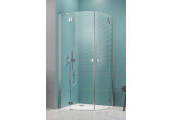Semicircular shower cabin Radaway Torrenta PDD, 80x80cm, swing door, glass transparent, profil chrome