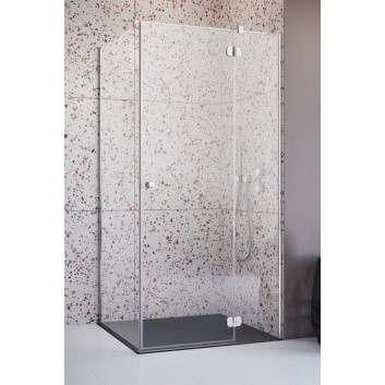 Semicircular shower cabin Radaway Torrenta PDJ, 80x80cm, left, glass transparent, profil chrome