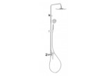Shower set KFA Tanzanit, wall mounted, 2 wyjścia wody, overhead shower 230mm, handshower 3-functional, chrome