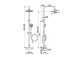 Washbasin faucet KFA Tanzanit, standing, height 154mm, korek kilk-klak, chrome