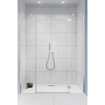 Door shower for recess installation Radaway Torrenta DWJ 120, right, swing, 120x195cm, glass transparent, profil chrome