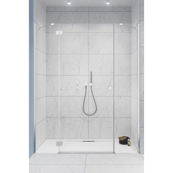 Door shower for recess installation Radaway Torrenta DWJ 120, right, swing, 120x195cm, glass transparent, profil chrome